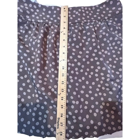 Ann Taylor LOFT Skirt Size 8 Polka Dot Pleats Short Mini School Work Party NWOT - Picture 7 of 16
